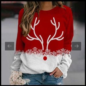 Christmas crew neck sweater ❤️ size Medium new with tags. Silky feel to material